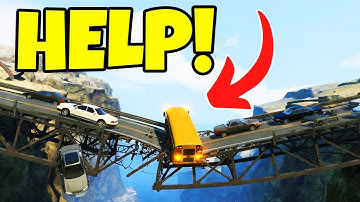 Bridge COLLAPSES with Cars Are STUCK On It! – BeamNG Epic