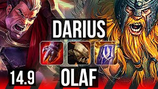 DARIUS vs OLAF (TOP) | Penta, 17/0/2, Legendary, 8 solo kills, Comeback | BR Master | 14.9