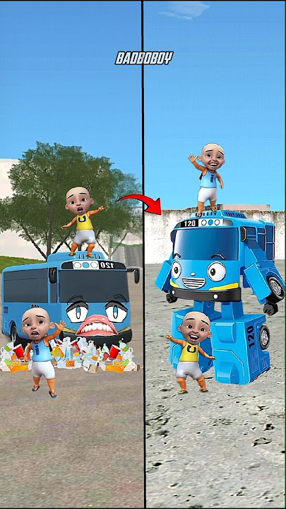 UPIN IPIN MODIF BUS TAYO RONGSOK JADI ROBOT KEREN‼️