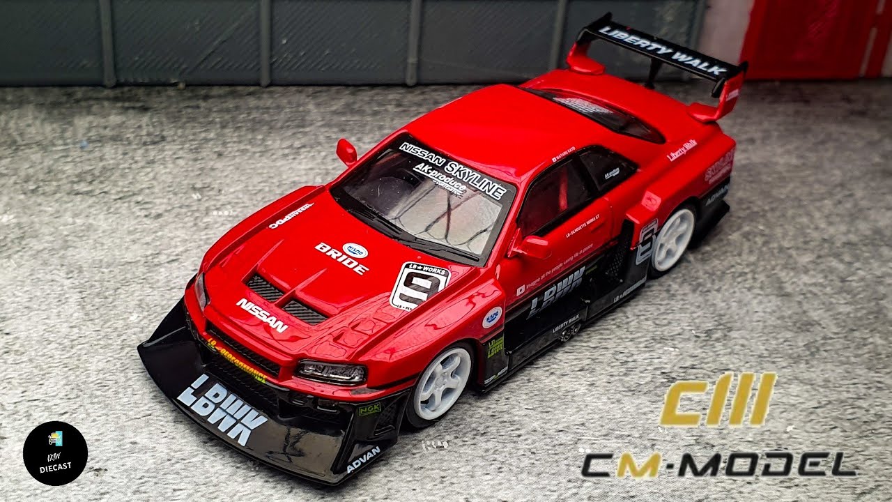 Nissan Skyline ER34 LB Super Silhouette #9 by CM Model | UNBOXING