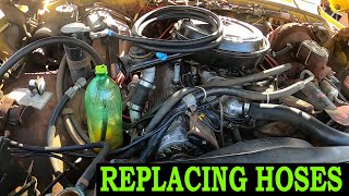 Fixing Kink In Hose &amp; Replacing Oil Cooler Lines - 1973 GMC C2500