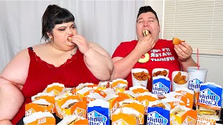 White Castle 9,660 Calorie Challenge With Hungry Fat Chick • MUKBANG