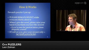 CppCon 2014: Lightning Talks - Leor Zolman "C++ Puzzlers"