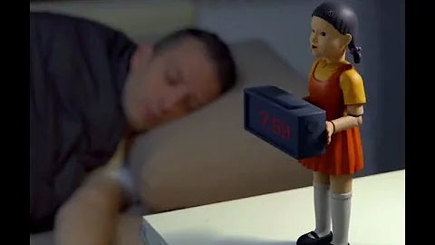 New Squid Game Alarm Clock To Wake You Up, Red Light Green Light Doll Clock Funny Doll