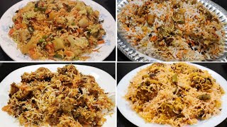 4 Kinds of Biryani Recipes | Easy Biryani Recipes