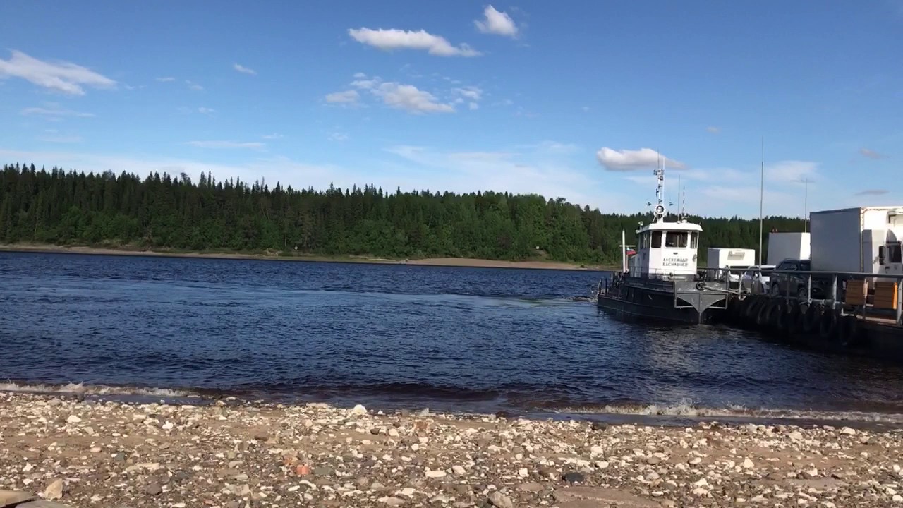 Переправа Ухта- Вуктыл через реку Печору. 01.07.2017 г. - YouTube