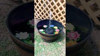 DIY Solar Planter Pot Water Fountain #shorts #diy #outdoordecor #summerpatio #garden #backyarddecor