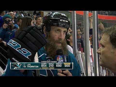 Joe Thornton gets his 900th point as a Shark / Devils @ Sharks (21.11.2016)