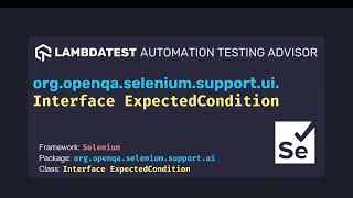 org openqa selenium support ui  Interface ExpectedCondition with examples