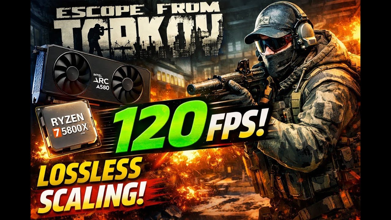 Intel Arc A580 + Ryzen 7 5800x - TARKOV - (Lossless Scaling) -   HIGH FPS ON STREETS OF TARKOV