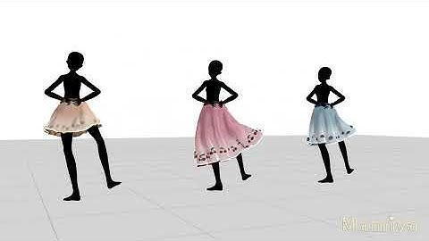 【MMD Physics Showcase/MMD Download】Realistic Cloth Skirts with patterns by Mamiya