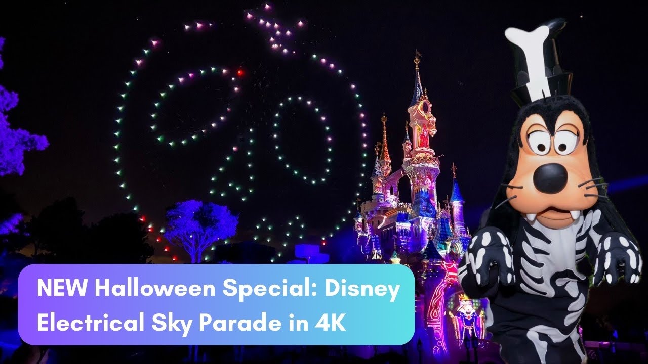 [4K] ALL NEW: Disney Electrical Sky Parade - Halloween Special | Disneyland Paris, Oct. 2024