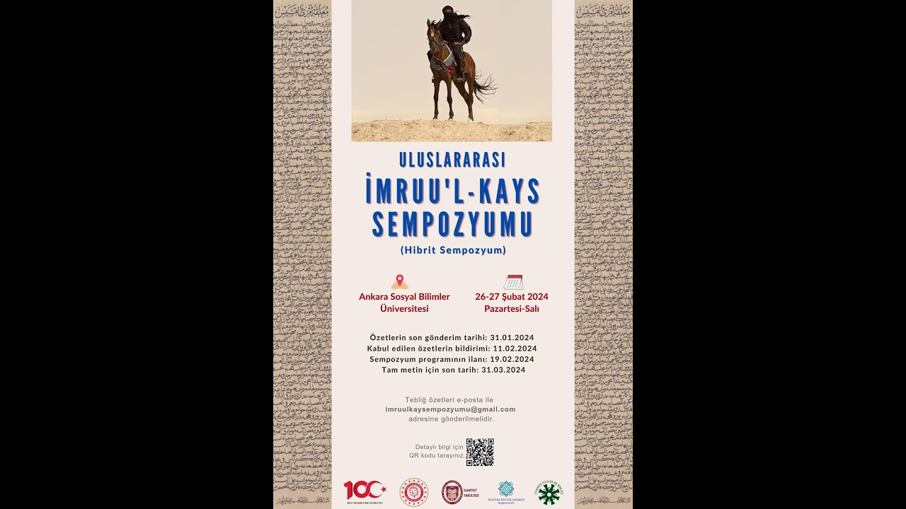 ULUSLARARASI İMRUU'L KAYS SEMPOZYUMU