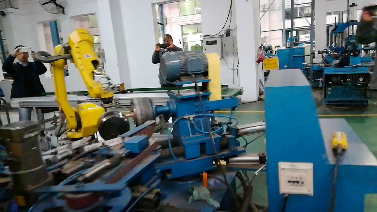 Sunglory robot hand + sanding machine + polishing machine auto line