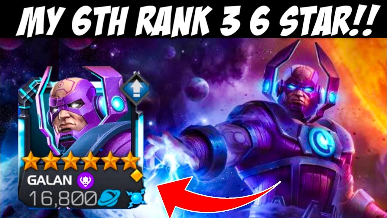 MCOC- 6-Star Rank 3 GALAN Rank up & Gameplay - QUICK ROTATIONS FOR