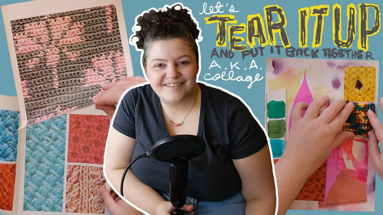 collaging to get through an artist block ♡ relaxing//no music - YouTube
