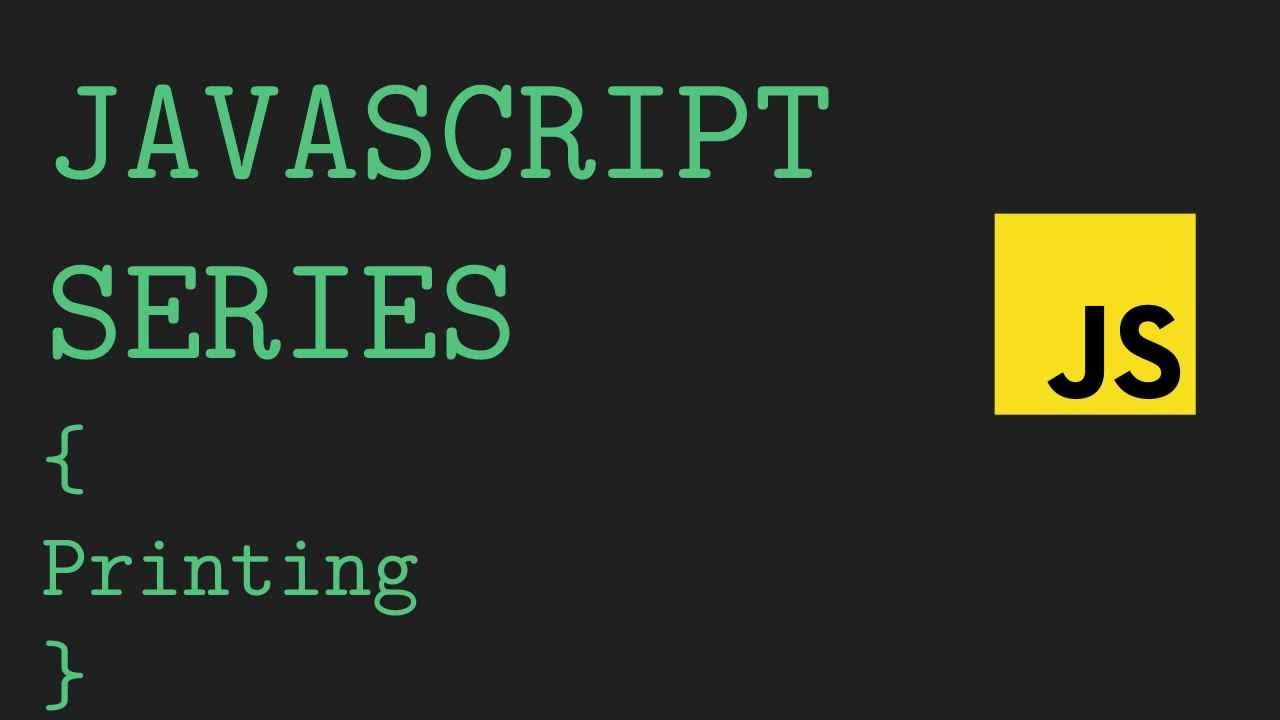 JS PRINTING | Web Development | The Quick Code - YouTube