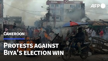 Supporters of Cameroon opposition leader protest Biya