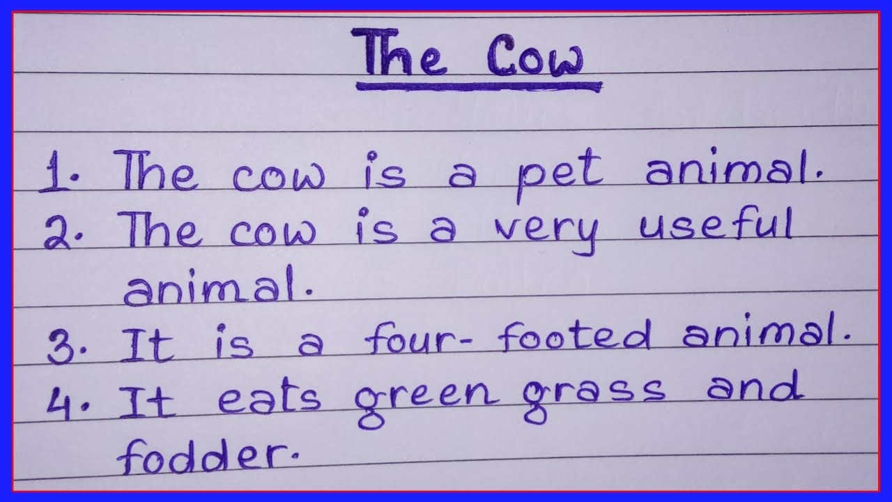 my pet cow essay 10 lines