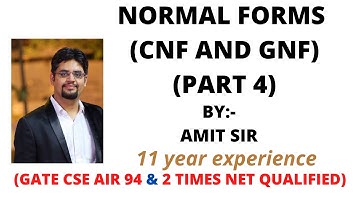 normal forms (CNF AND GNF) PART 4