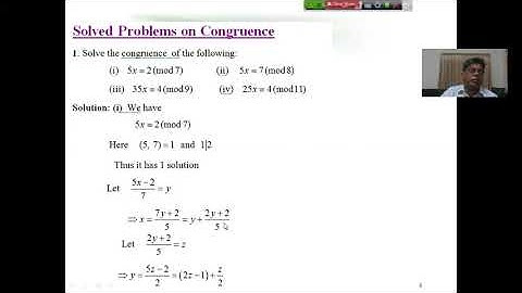 Theory of Numbers Class 05. Mathematics 4th year. National University Final year online class