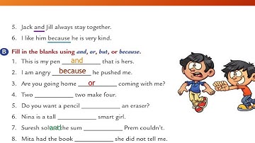 Class 3 English Ls Conjunctions - English Grammar Collins