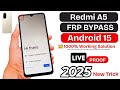 Redmi A5 Frp Bypass Android 15 | Gmail / Play-Store ID Unlock | Activity Launcher Not Working 2025