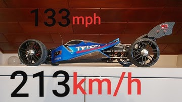 Arrma Typhon 6s 213 kmh 133 mph Speedrun