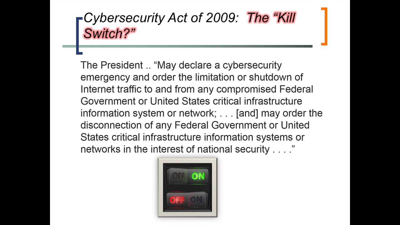 Cybersecurity National Security Emergency Powers Part 2 YouTube
