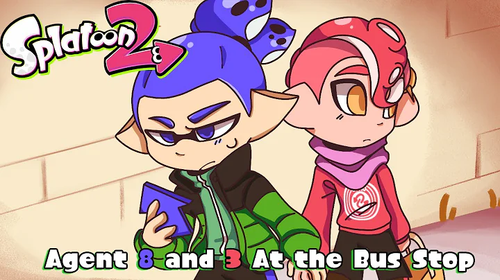 〖Splatoon 2 〗Agent 8 and 3 At the Bus Stop By FlowerFueled