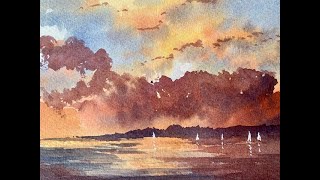 Watercolour Painting video of a sunset, easy step by step for you to create your own lovely sunset. by   Watercolour Painting Lessons. 264 views 1 year ago 24 minutes