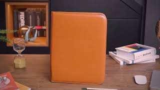Maruse Leather Zip Portfolio