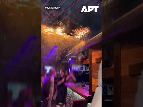 Video Ski Bar Ceiling Explodes in Flames! Patrons Panic in Horror | Crans-Montana Fire | APT