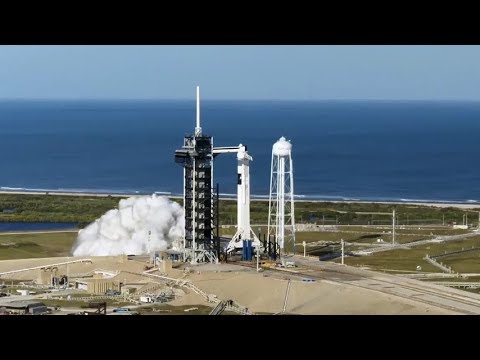 SpaceX Demo-1: Falcon 9 static fire test [Crew Dragon/Dragon 2]