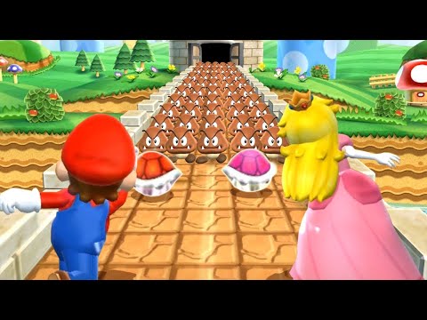 Mario Party 9 Minigames - Mario Vs Daisy Vs Peach Vs Luigi (Master CPU)