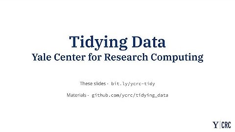 Tidying Data