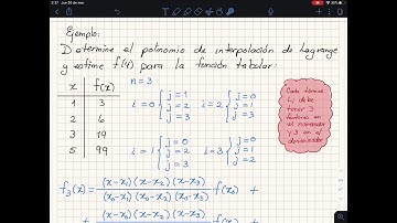 Ejemplo de Polinomio de Lagrange