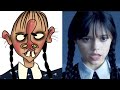 Wednesday addams drawing memes  wednesday addams official teaser funny