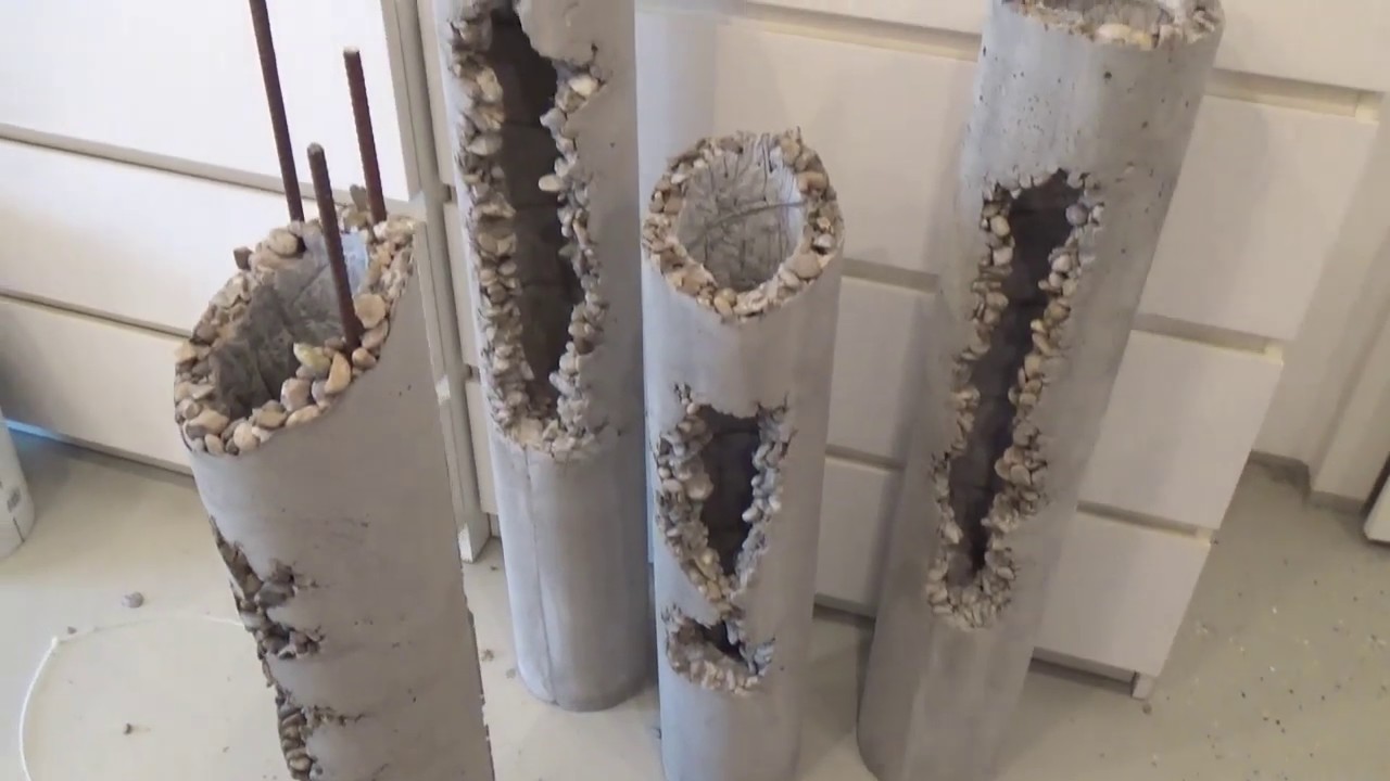 Betonsäule zum bepflanzen