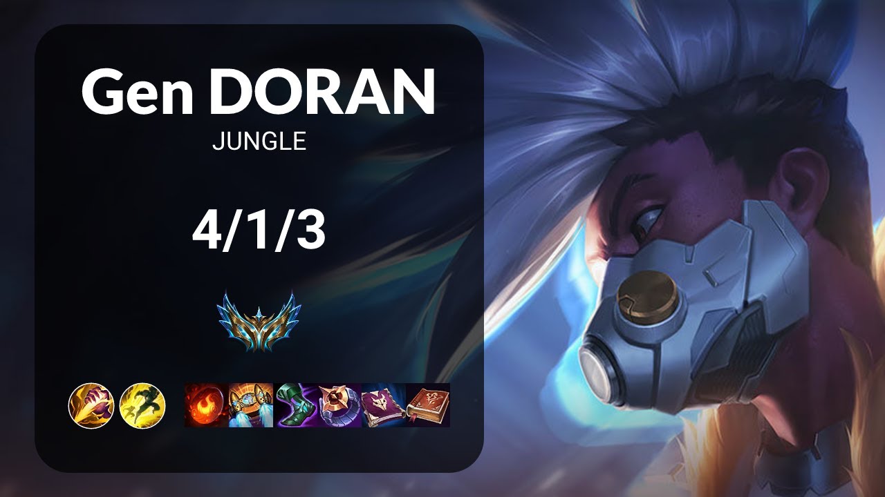 Gen Doran Ekko vs Poppy JUNGLE - KR CHALLENGER Patch 13.18