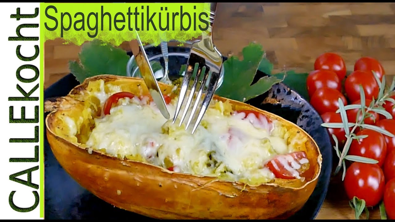 Spaghettikürbis einfach zubereiten und überbacken | Rezept