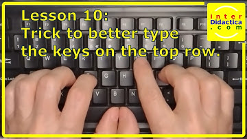 Lesson 10: Trick to better type the keys on the top row. Typing Course.