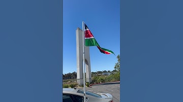 Flag of Kenya flying high #africa #flags #nationalflag #kenya