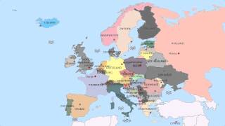 Topografie Zeeën, landen en hoofdsteden van Europa
