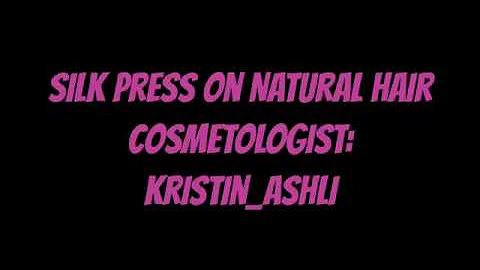 Silk Press on Natural Hair client(bob cut)