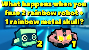 What happens when you fuse 2 rainbow robot and 1 rainbow metal skull? (Pet Simulator X - Steampunk)