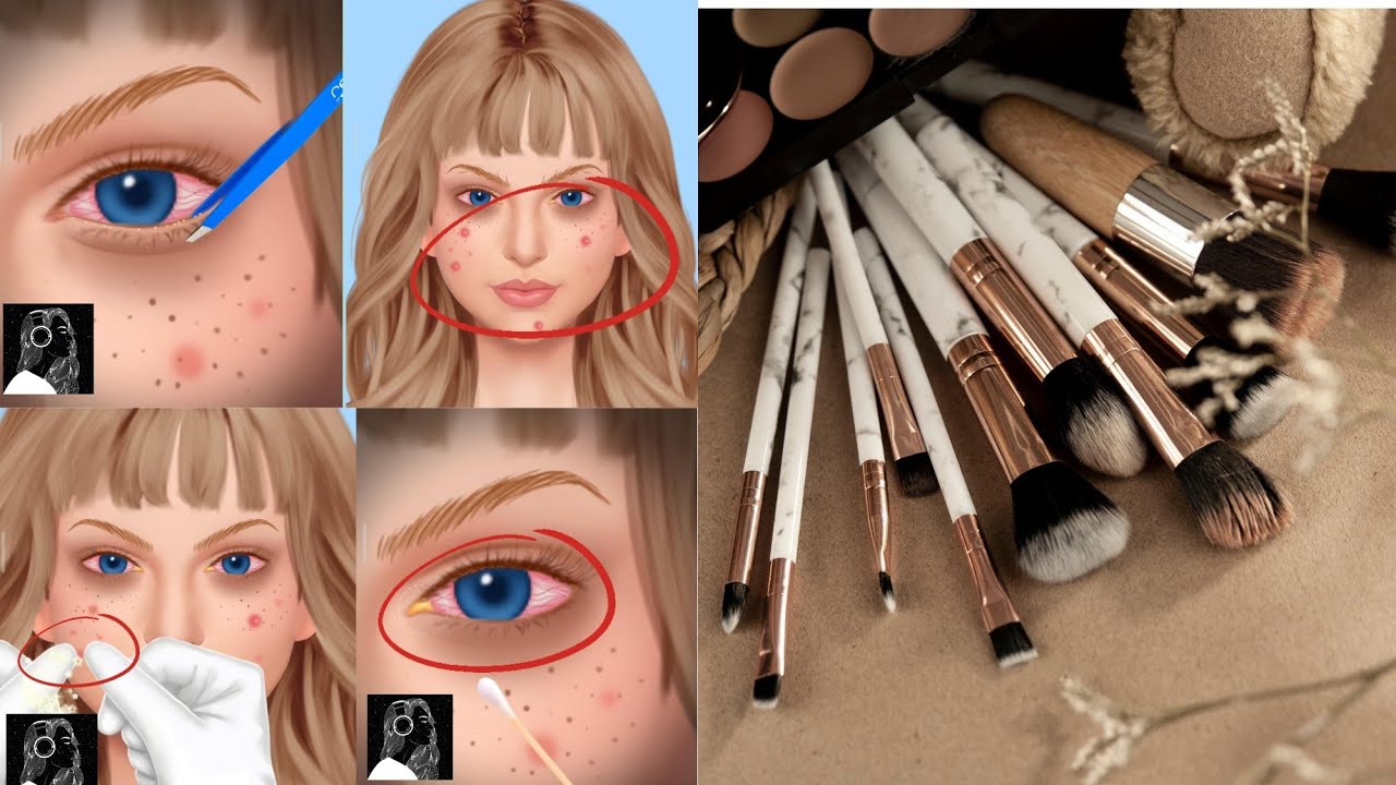 Eye Cleaning Asmr Animation | Asmr Lashes Cleaning Eye Mucus Removal Animation | Asmr Makeup