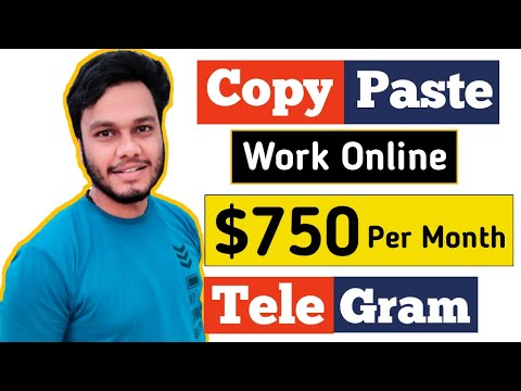 Make $750 A Month ! Part Time Copy Paste Work in Telegram | Earn Money Online | Work from home jobs
