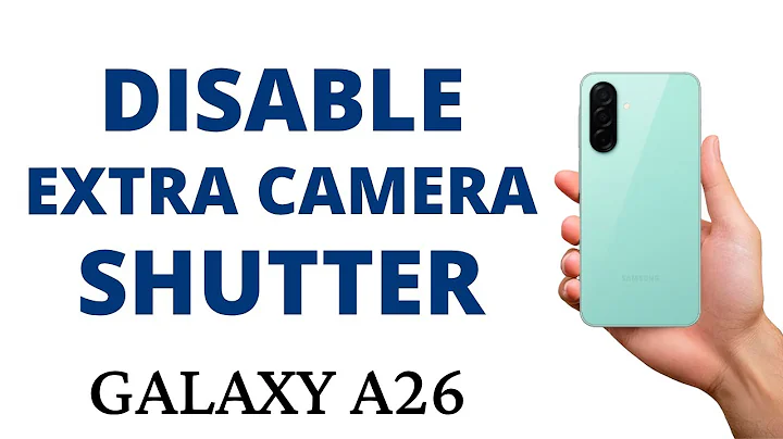 How to DISABLE the FLOATING SHUTTER BUTTON on the GALAXY A26!