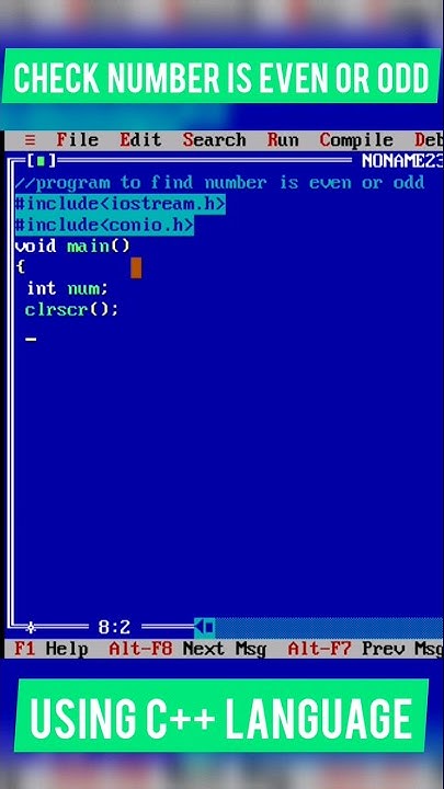 Find number is even or odd in c++ #shorts - YouTube